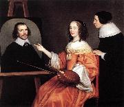 HONTHORST, Gerrit van Margareta Maria de Roodere and Her Parents sg oil painting artist